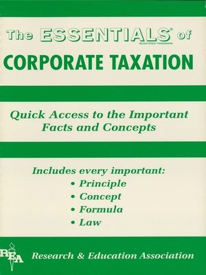 cover image of Corporate Taxation Essentials